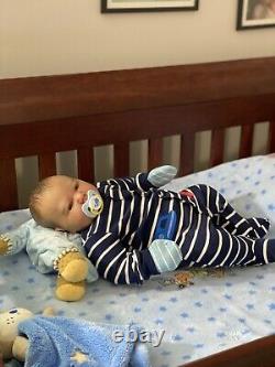 Reborn cuddle baby doll Landon Awake