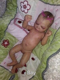 Reborn doll Nicole Russell's AZRAYA baby girl/ FULL BODY Junebird Nursery READY