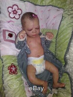 Reborn doll Nicole Russell's AZRAYA baby girl/ FULL BODY Junebird Nursery READY