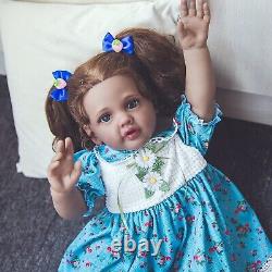 Rebornova Reborn Baby Dolls 24''Black Skin Newborn Baby Dolls Realistic Soft
