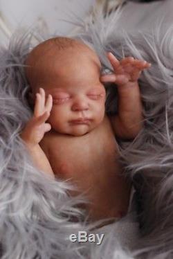 Rosie Reborn newborn preemie baby girl by Laura Lee Eagles withtummy plate