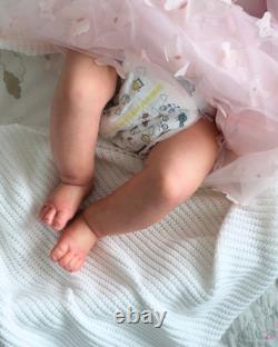 SOLE sweet reborn doll, 22 inch, 3580 grams, painted hair, magnetic pacifier