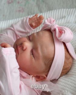 SOLE sweet reborn doll, 22 inch, 3580 grams, painted hair, magnetic pacifier