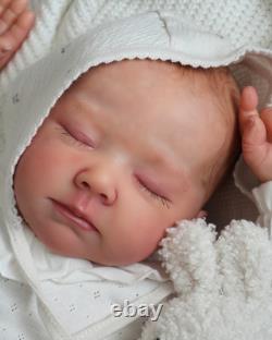 SOLE sweet reborn doll, 22 inch, 3580 grams, painted hair, magnetic pacifier