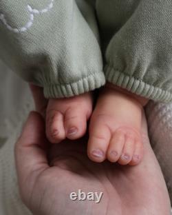 SOLE sweet reborn doll, 22 inch, 3580 grams, painted hair, magnetic pacifier