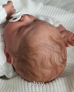 SOLE sweet reborn doll, 22 inch, 3580 grams, painted hair, magnetic pacifier