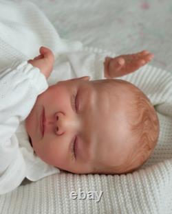 SOLE sweet reborn doll, 22 inch, 3580 grams, painted hair, magnetic pacifier