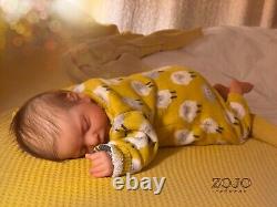 Sam' Beautiful Hyper-realistic Reborn Baby With Rooted Hair, Coa & Extras