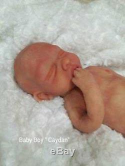 Silicone Baby Boy 19 Cayden Painted And Rooted Hair