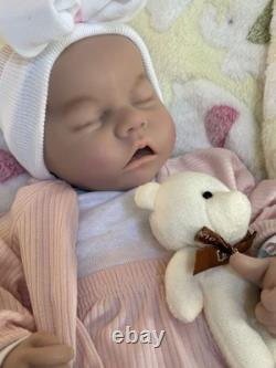 Silicone Baby Doll 18 Reborn Girl Floppy Squishy Newborn Early Christmas Sale