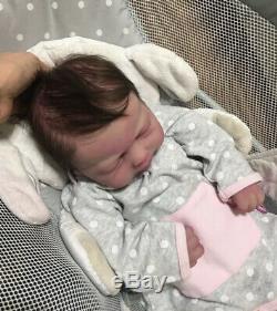 Silicone Baby Doll Princess Violet Parker. Rooted Hair. By Rachels Reborns