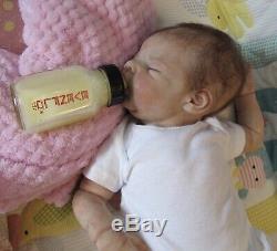 Silicone Baby Girl, Olive, Partial Silicone, Cloth Body, Realistic, Floppy