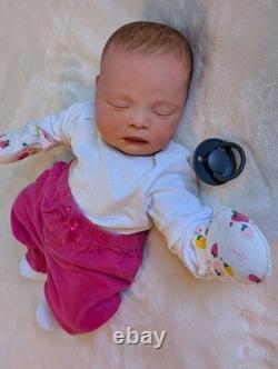 Silicone Cuddle Baby Sarah Authentic Art Doll 20 Girl Reborn Handpainted Doll