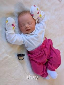 Silicone Cuddle Baby Sarah Authentic Art Doll 20 Girl Reborn Handpainted Doll