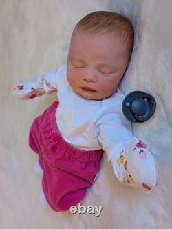 Silicone Cuddle Baby Sarah Authentic Art Doll 20 Girl Reborn Handpainted Doll