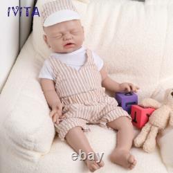 Silicone Eyes Closed Reborn Doll 21''Lifelike Infant Boy Can take a pacifier
