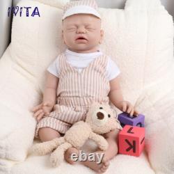 Silicone Eyes Closed Reborn Doll 21''Lifelike Infant Boy Can take a pacifier