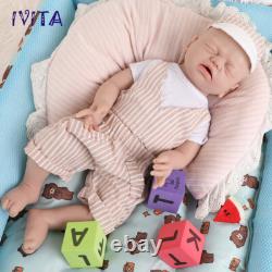 Silicone Eyes Closed Reborn Doll 21''Lifelike Infant Boy Can take a pacifier