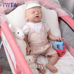 Silicone Eyes Closed Reborn Doll 21''Lifelike Infant Boy Can take a pacifier