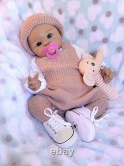 Silicone Reborn Baby Doll Girl Lifelike 19 Soft Floppy Squishy Newborn 7Lbs
