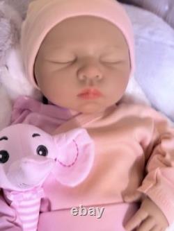 Silicone Reborn Baby Doll Lifelike Girl Newborn Floppy Squishy 19Infant Gift