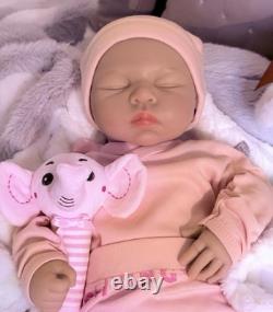Silicone Reborn Baby Doll Lifelike Girl Newborn Floppy Squishy 19Infant Gift