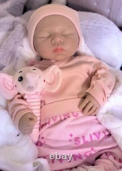 Silicone Reborn Baby Doll Lifelike Girl Newborn Floppy Squishy 19Infant Gift