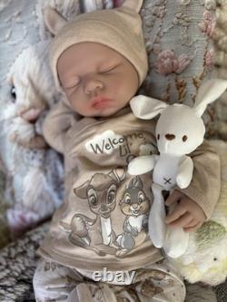 Silicone Reborn Baby Doll Lifelike Newborn Boy Floppy Squishy 19 Infant 7lbs
