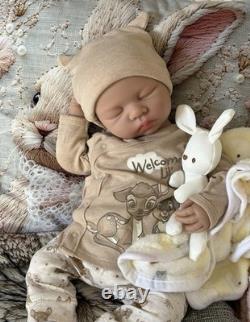 Silicone Reborn Baby Doll Lifelike Newborn Boy Floppy Squishy 19 Infant 7lbs