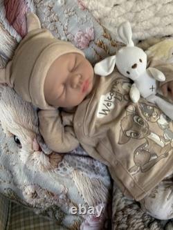 Silicone Reborn Baby Doll Lifelike Newborn Boy Floppy Squishy 19 Infant 7lbs