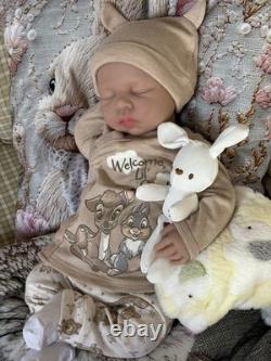Silicone Reborn Baby Doll Lifelike Newborn Boy Floppy Squishy 19 Infant 7lbs