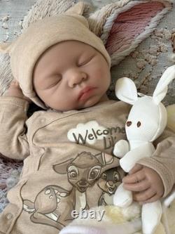 Silicone Reborn Baby Doll Lifelike Newborn Boy Floppy Squishy 19 Infant 7lbs