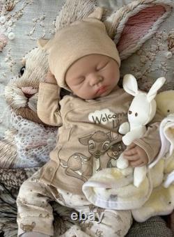 Silicone Reborn Baby Doll Lifelike Newborn Boy Floppy Squishy 19 Infant 7lbs