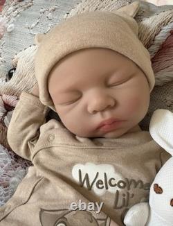 Silicone Reborn Baby Doll Lifelike Newborn Boy Floppy Squishy 19 Infant 7lbs