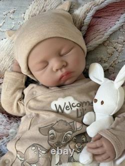 Silicone Reborn Baby Doll Lifelike Newborn Boy Floppy Squishy 19 Infant 7lbs