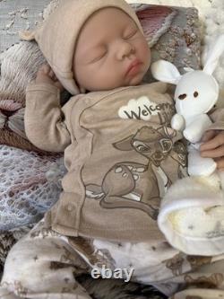 Silicone Reborn Baby Doll Lifelike Newborn Boy Floppy Squishy 19 Infant 7lbs