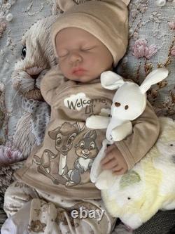 Silicone Reborn Baby Doll Lifelike Newborn Boy Floppy Squishy 19 Infant 7lbs