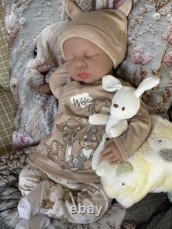Silicone Reborn Baby Doll Lifelike Newborn Boy Floppy Squishy 19 Infant 7lbs