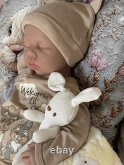 Silicone Reborn Baby Doll Lifelike Newborn Boy Floppy Squishy 19 Infant 7lbs