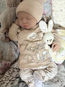 Silicone Reborn Baby Doll Lifelike Newborn Boy Floppy Squishy 19 Infant 7lbs