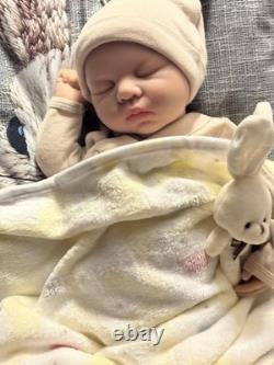 Silicone Reborn Baby Doll Lifelike Newborn Boy Floppy Squishy 19 Infant 7lbs