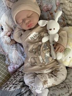 Silicone Reborn Baby Doll Lifelike Newborn Boy Floppy Squishy 19 Infant 7lbs