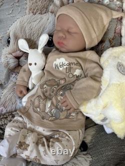 Silicone Reborn Baby Doll Lifelike Newborn Boy Floppy Squishy 19 Infant 7lbs