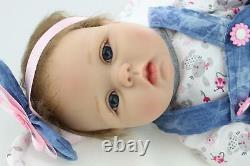 Silicone vinyl reborn baby dolls lifelike baby 22 newborn handmade doll girl