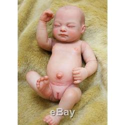 Sleeping 11-inch Full Platinum Silicone Reborn Baby Doll Realistic Girl Doll US
