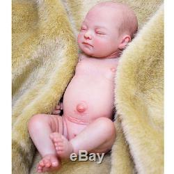 Sleeping 11-inch Full Platinum Silicone Reborn Baby Doll Realistic Girl Doll US