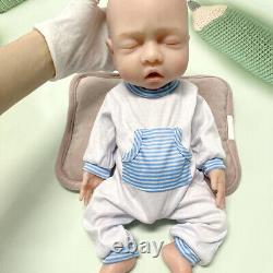 Sleeping Baby Boy Newborn 14.9'' Lifelike Reborn Baby Soft Full Silicone DollToy