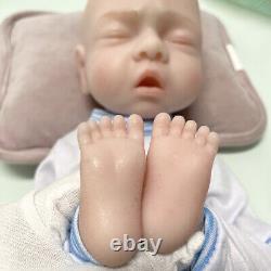 Sleeping Baby Boy Newborn 14.9'' Lifelike Reborn Baby Soft Full Silicone DollToy