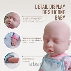 Sleeping Baby Boy Newborn 14.9'' Lifelike Reborn Baby Soft Full Silicone DollToy