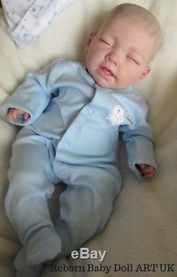 Sleeping Reborn Baby BOY doll #RebornBabyDollArtUK